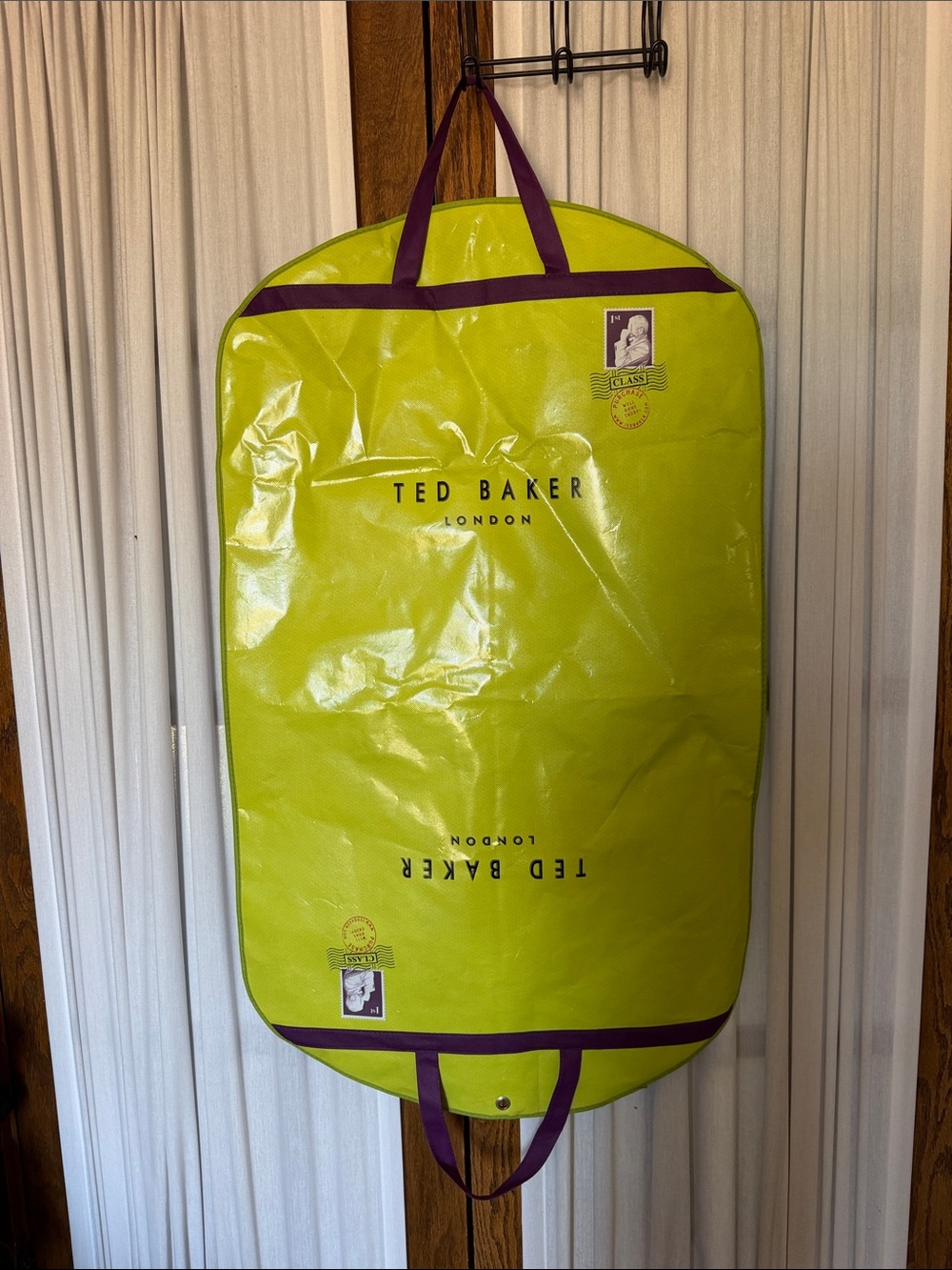 Ted Baker London Green Purple Zipper Garment Bag